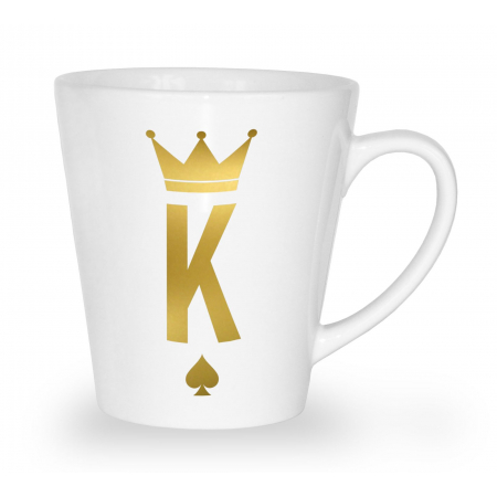 Kubek latte na dzień chłopaka King Poker